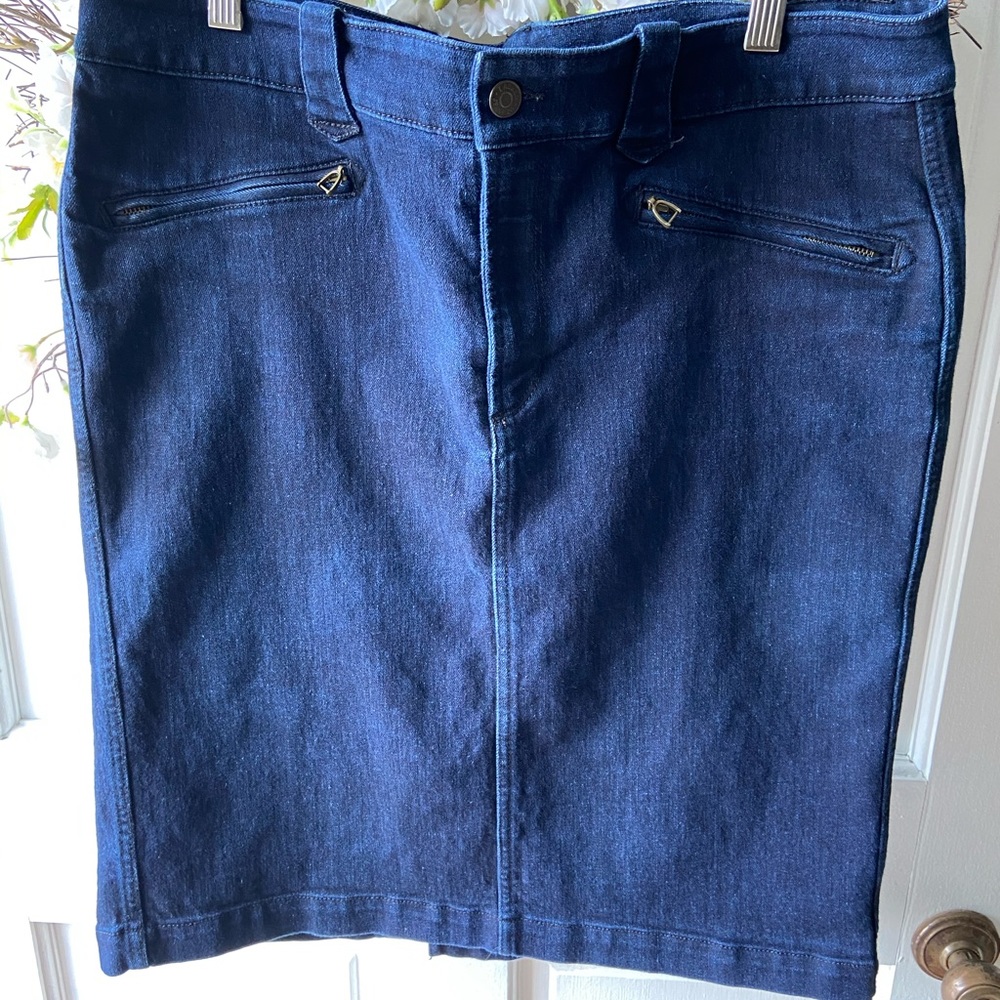 Ralph Lauren denim pencil skirt stretch 12